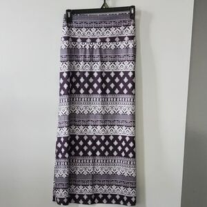 Elegant Blue and White Women's Maxi Boho Peasant Hippie Skirt